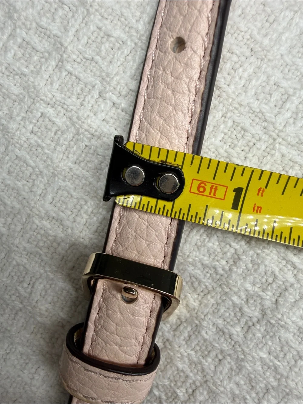 Kate Spade blush light pink pebbled leather replacement crossbody strap